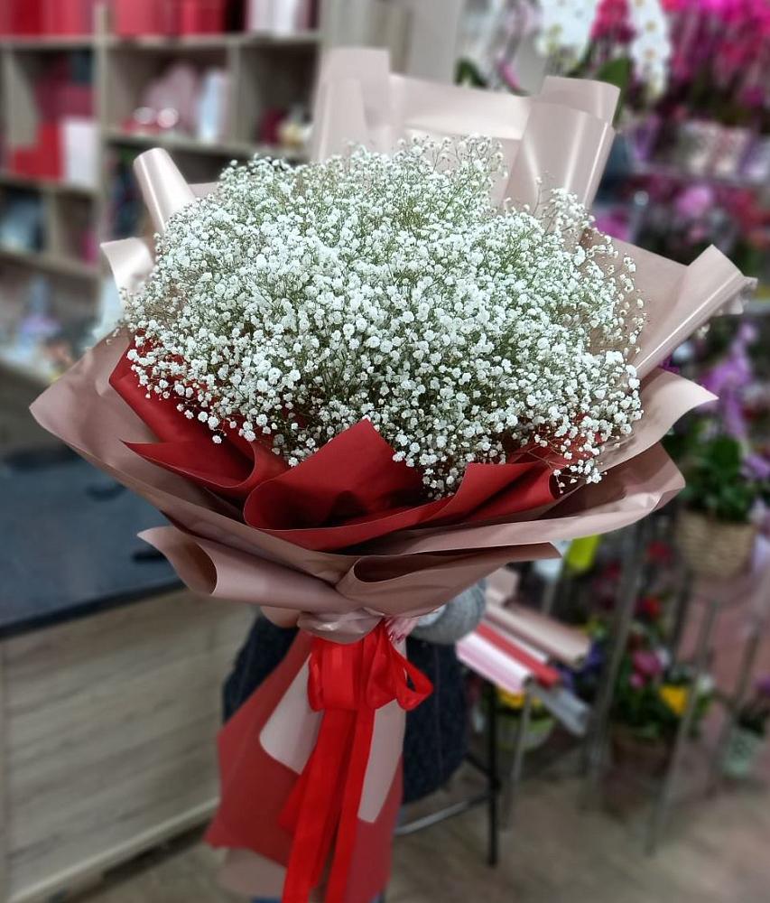 Букет Белые хлопья в Кривцово Букет цветов из: Гипсофила в Кривцово